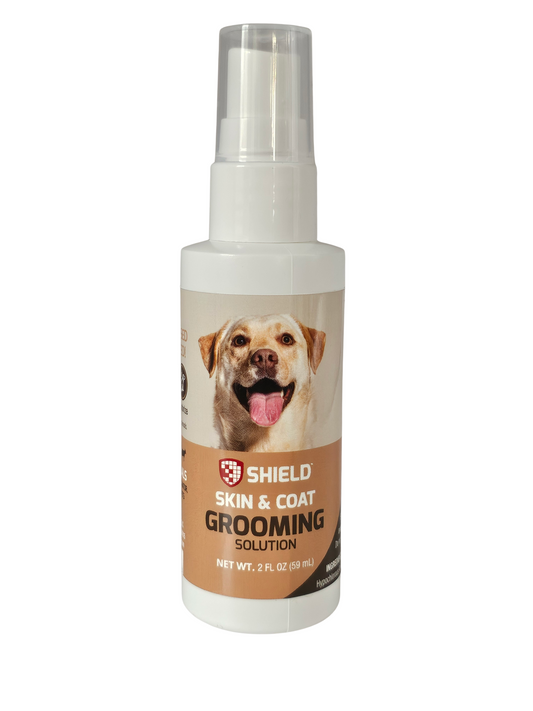 Trust Think's Shield Skin & Coat Grooming Solution for healthy skin and shiny coat