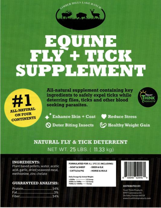Timber Hills - Equine Fly + Tick Supplement - 250lb Drum