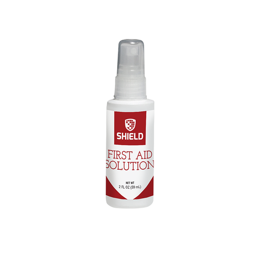 Trust Think's Shield First Aid Solution in a first aid kit for home and family use