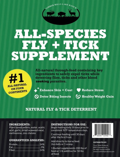 Timber Hills Lake Ranch - All Species Fly + Tick Supplement 4lb Bucket