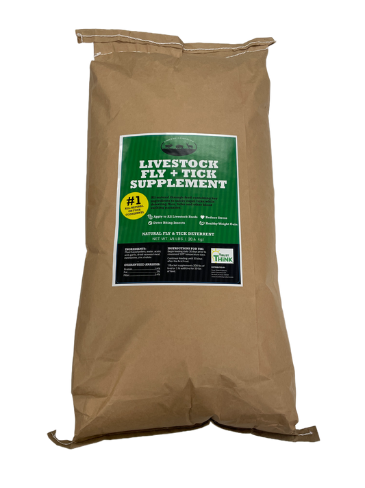 Timber Hills Lake Ranch - Livestock Fly + Tick Supplement - 45lb